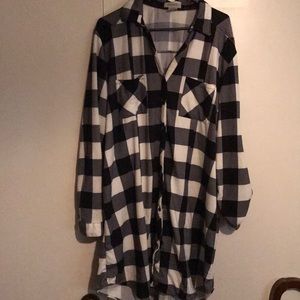 Plaid T-shirt Dress
